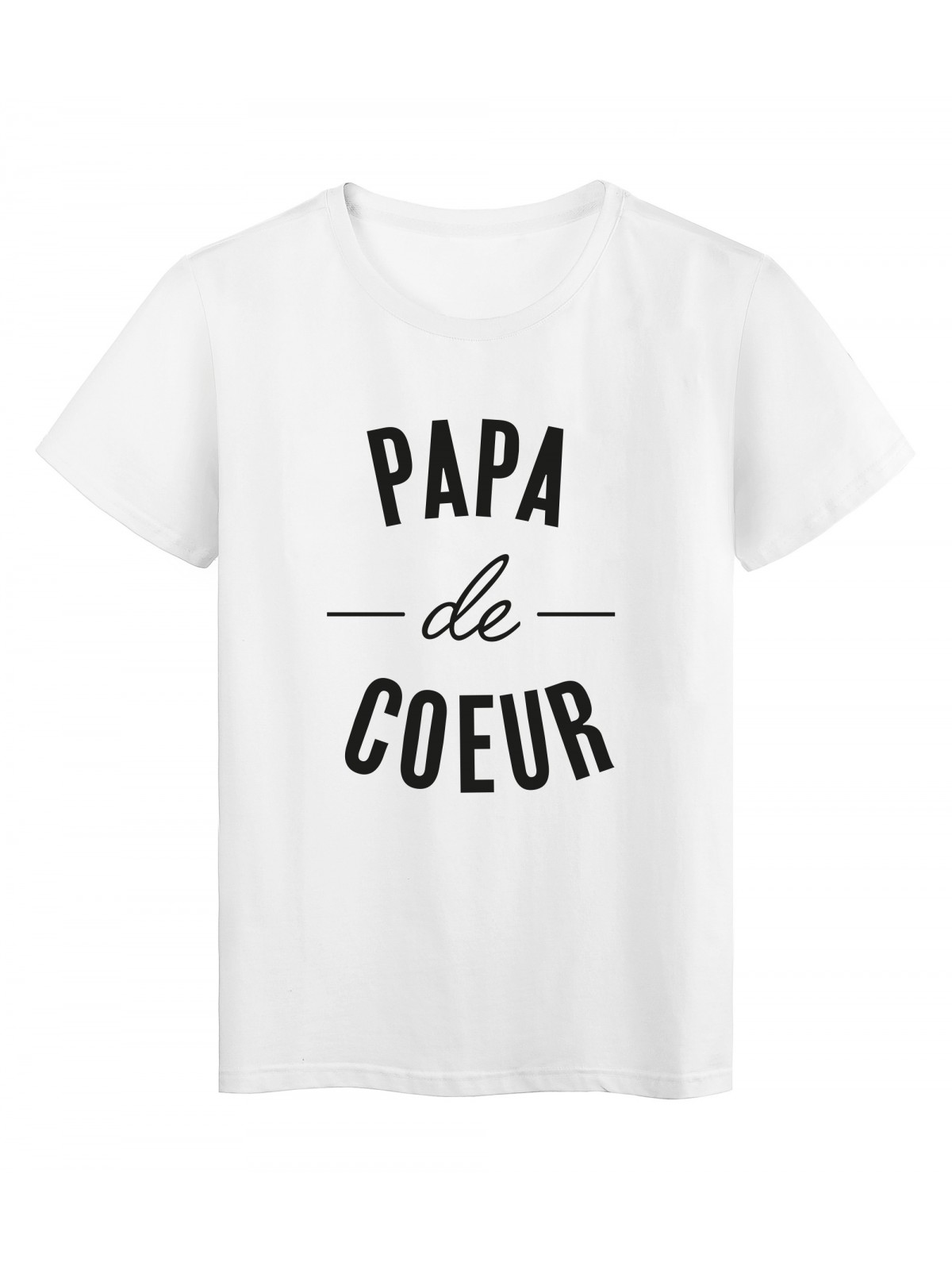 T-Shirt imprimÃ© citation Papa de coeur