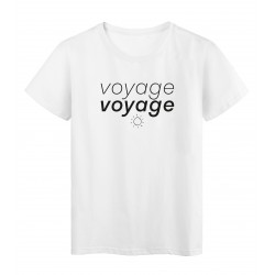 T-Shirt imprimÃ© citation voyage voyage