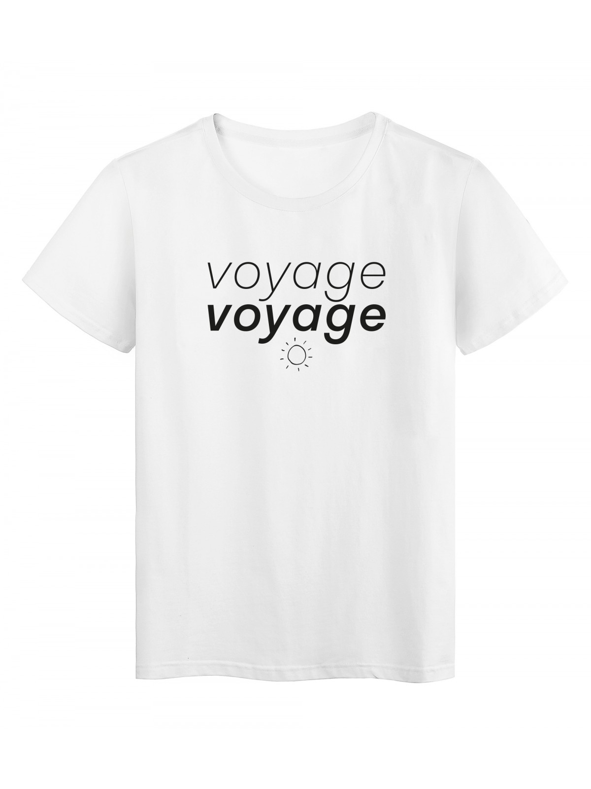 T-Shirt imprimÃ© citation voyage voyage