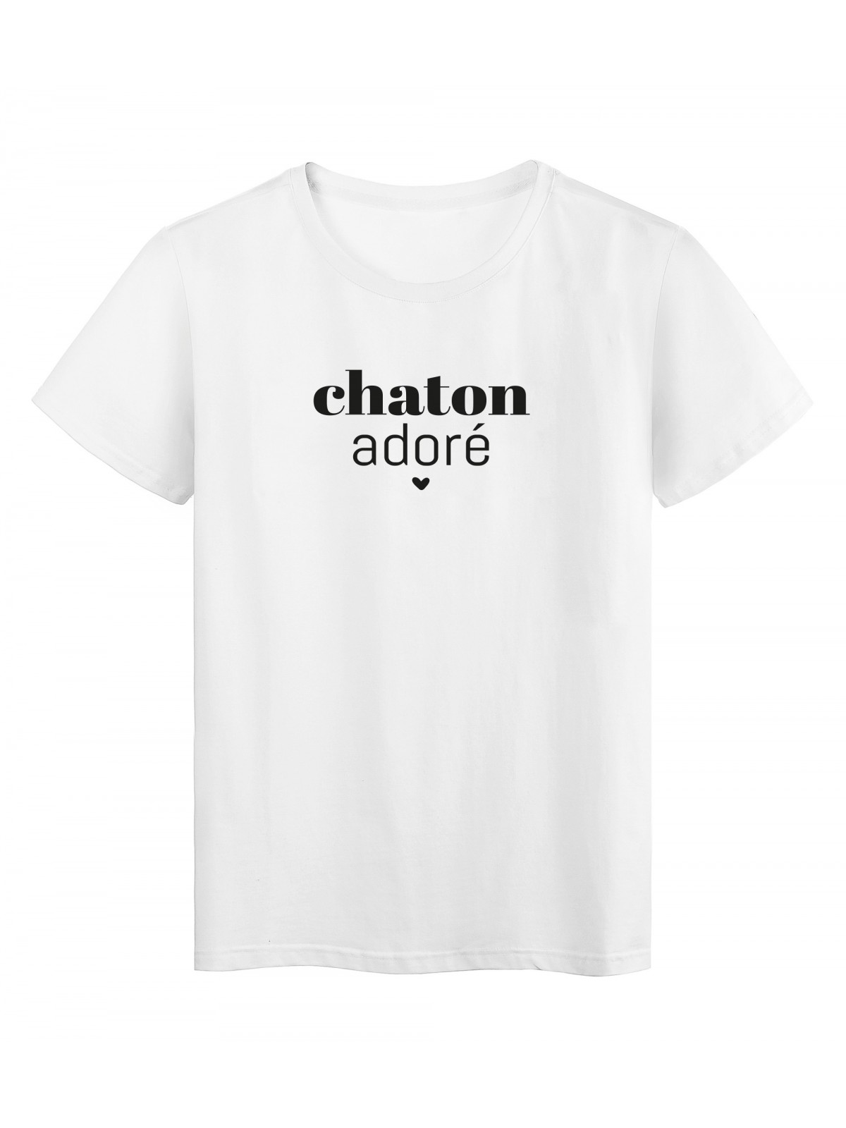 T-Shirt imprimÃ© citation chaton adorÃ© 