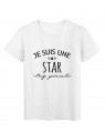 T-Shirt imprimÃ© citation humour Je suis une star trop gÃ©niale
