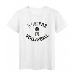 T-Shirt imprimÃ© citation humour je peux pas j'ai vollayball