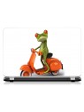 Stickers Autocollants ordinateur portable PC grenouille moto