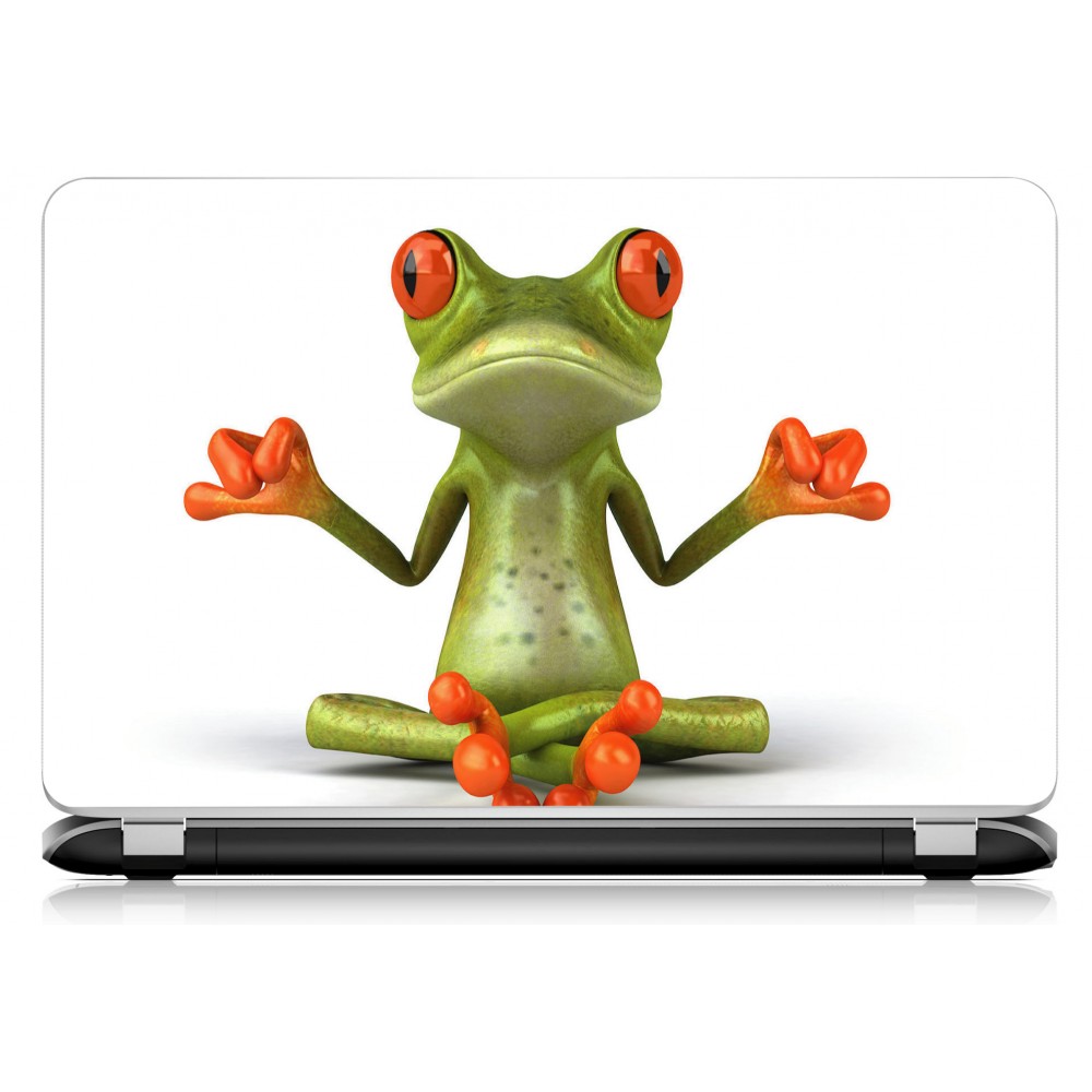 Stickers Autocollants ordinateur portable PC grenouille zen