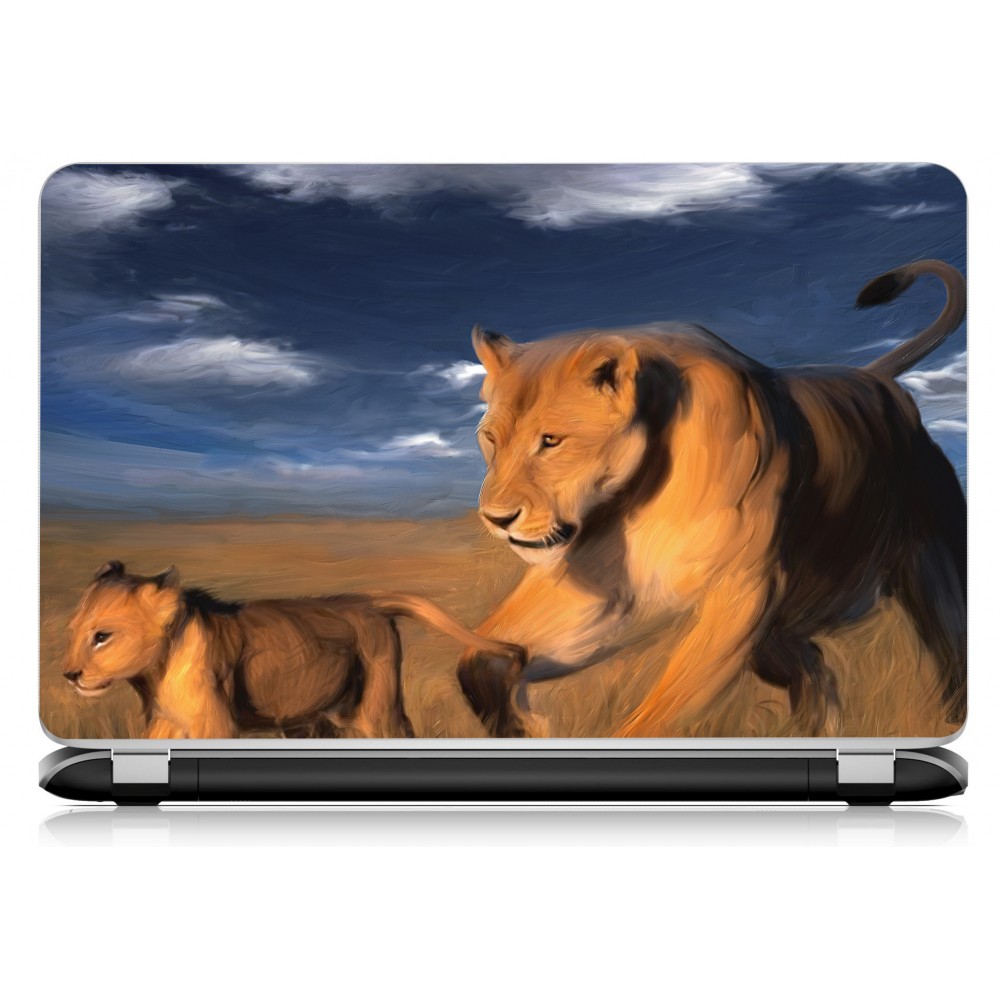 Stickers Autocollants ordinateur portable PC lionne