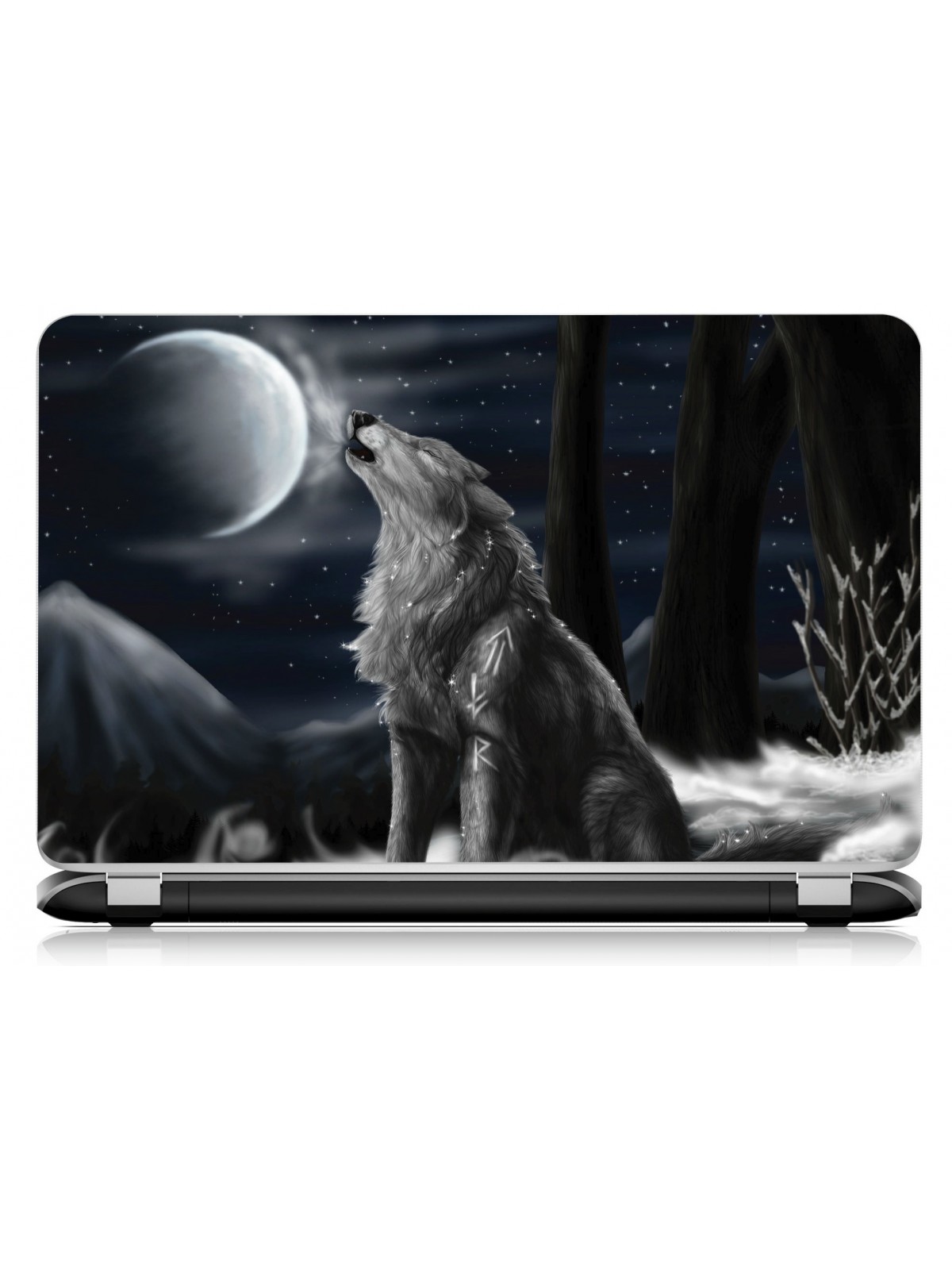 Stickers Autocollants ordinateur portable PC loup