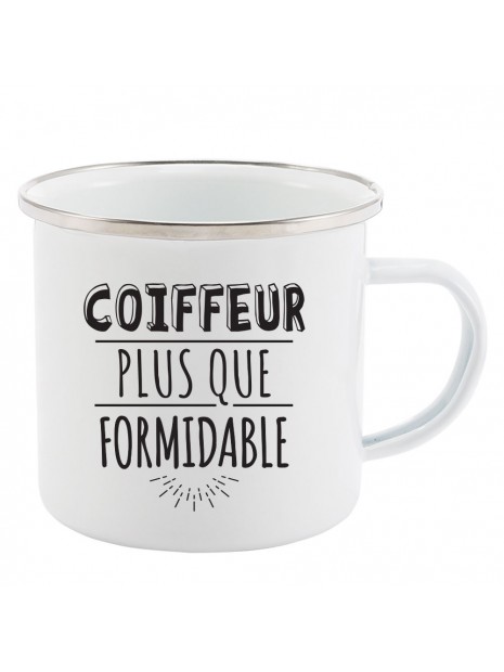 Mug Tasse Retro En Metal Emaille Imprime Humour Citation Infirmiere Plus Que Formidable