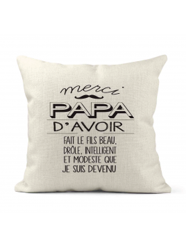 Housse de coussin - Lin -...