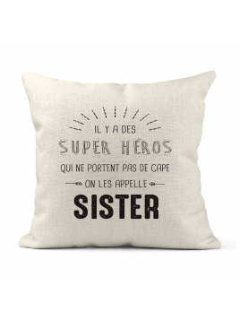 Housse de coussin - Lin -...