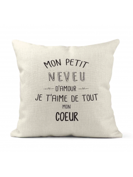 Housse de coussin - Lin -...
