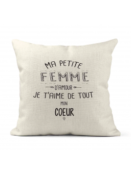 Housse de coussin - Lin -...