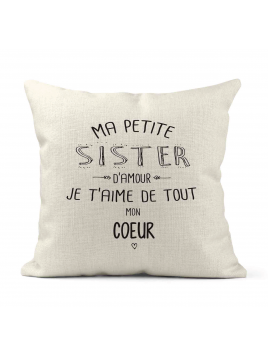Housse de coussin - Lin -...