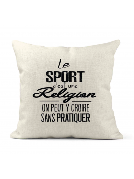 Housse de coussin - Lin -...