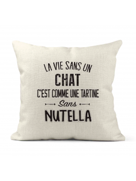 Housse de coussin - Lin -...