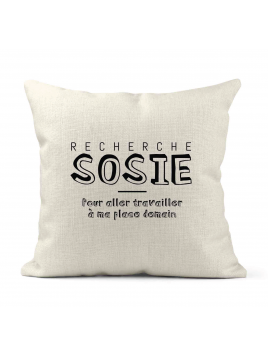 Housse de coussin - Lin -...