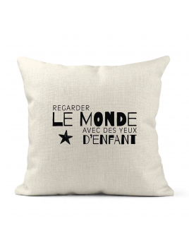 Housse de coussin - Lin -...