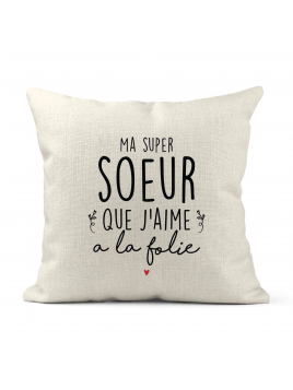 Housse de coussin - Lin -...