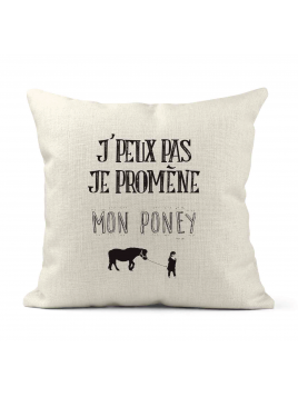 Housse de coussin - Lin -...