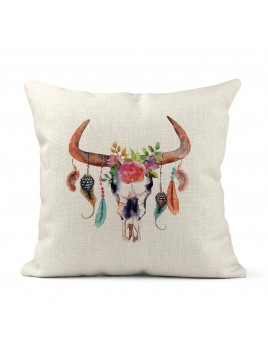 Housse de coussin - Lin -...