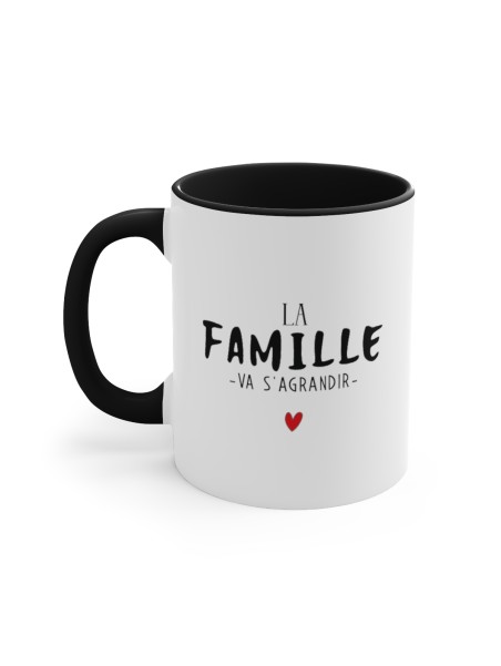 Mug céramique - Idée cadeau surprise annonce grossesse, annonce de Naissance - La famille va s'agrandir - France