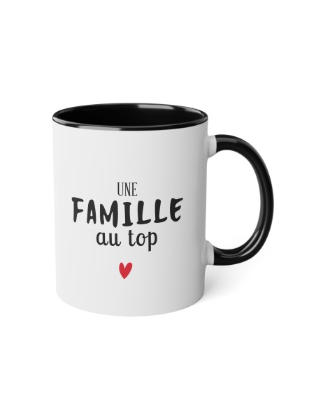 Mug céramique à message - Idée cadeau Original et imprimé rétro pour la famille - Une famille au top - France