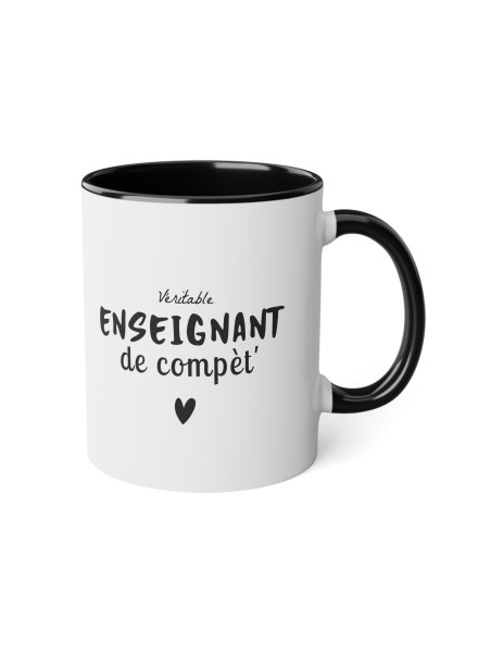 Mug céramique - Tasse Drôle et Originale - Idée cadeau pour fin d'année scolaire enseignant - Véritable enseignant de compète