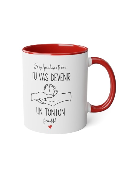 Mug céramique à message - Idée cadeau Original imprimé Annonce naissance - Tu vas devenir tonton