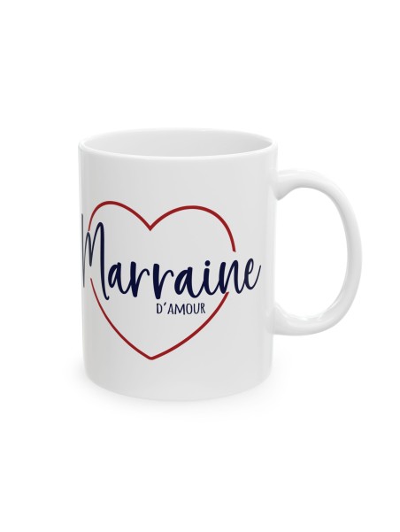 Mug tasse céramique - Idée cadeau Original personnalisé avec message d'amour - Marraine d'amour