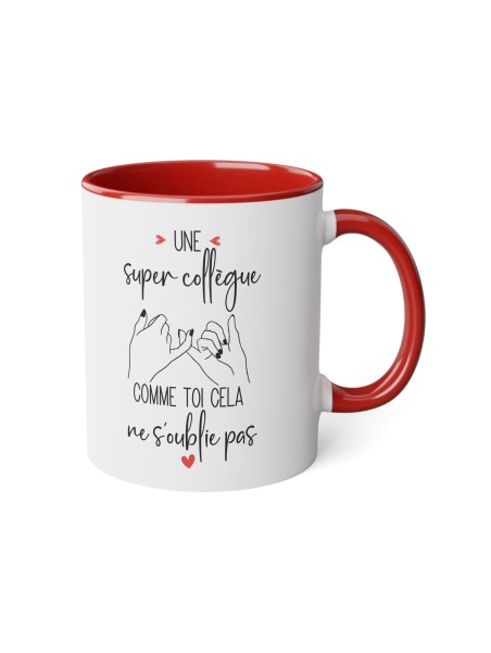 Mug tasse céramique - Idée cadeau Original départ collègue de travaille amitié - Une super collègue ne s'oublie pas