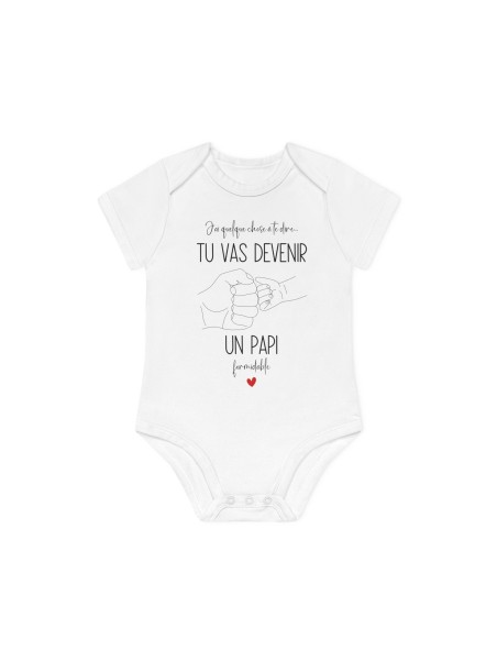 Body Bébé Drôle - Imprimé Humour et Citations - Cadeau Original annonce naissance - Tu vas devenir un papi formidable