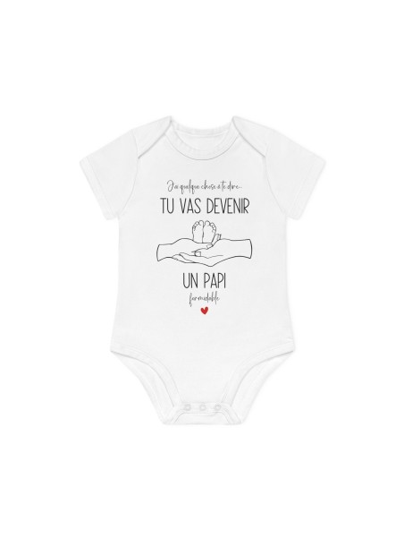 Body Bébé Drôle - Imprimé Humour et Citations - Cadeau Original annonce naissance - Tu vas devenir un papi formidable