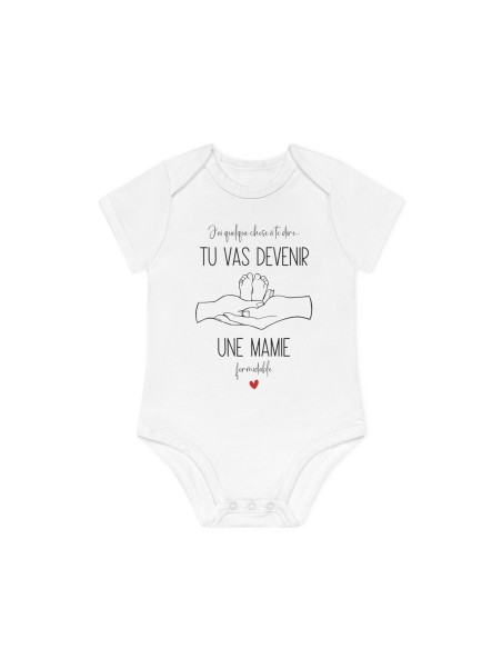 Body Bébé Drôle - Imprimé Humour et Citations - Cadeau Original annonce naissance - Tu vas devenir une mamie formidable