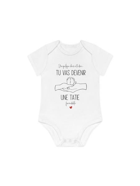 Body Bébé Drôle - Imprimé Humour et Citations - Cadeau Original annonce naissance - Tu vas devenir une tatie formidable