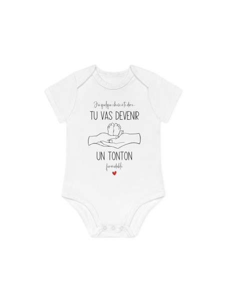 Body Bébé Drôle - Imprimé Humour et Citations - Cadeau Original annonce naissance - Tu vas devenir un tonton formidable