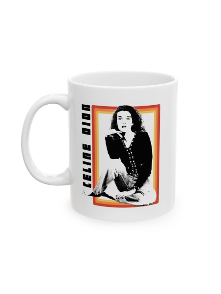 Mug Célébrité – Tasse en Céramique avec Portrait d'icône Pop Culture - Illustration céline dion - Idée cadeau